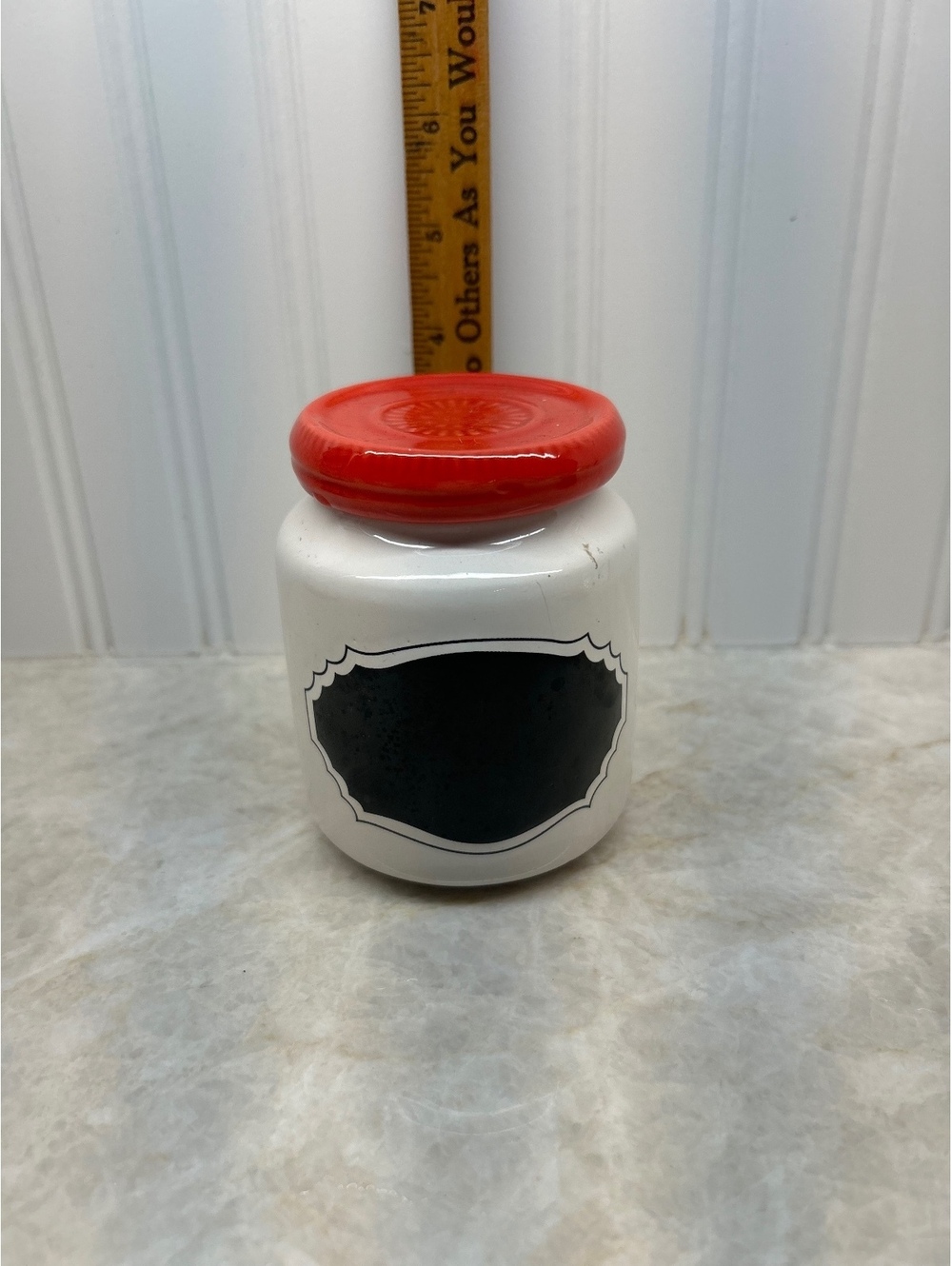 Elevate Your Countertop Style: The Vintage Ceramic Chalkboard Canister